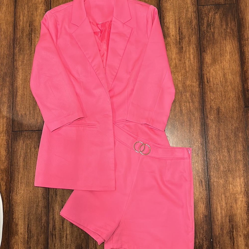 Pink blazer set